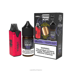 Uwell E-Zigarette Kaufen - UWELL V6 Einweggerät + Daddy's Vapor 30 ml Saft – Kollaborationspaket clr: rot/flv: Einhorntränen 48 mg N02L214