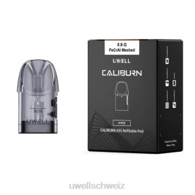 Uwell Einweg Vape - UWELL CALIBURN A3 Ersatzkapseln | 4er-Pack 0,8 Ohm 2 N02L19