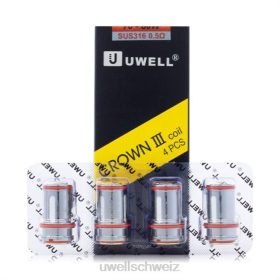 Uwell Einweg Vape - UWELL CROWN 3 Spulen (4er-Pack) 0,25 Ohm N02L91