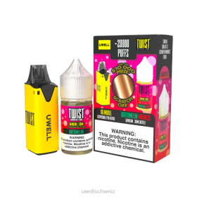 Uwell Einweg Vape - UWELL V6 Einweggerät + Daddy's Vapor 30 ml Saft – Kollaborationspaket clr: gelb/flv: wassermelonenwahnsinn 50 mg N02L220