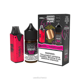 Uwell Online Shop - UWELL V6 Einweggerät + Daddy's Vapor 30 ml Saft – Kollaborationspaket clr: rot/flv: Vanillepudding-Keks 48 mg N02L213