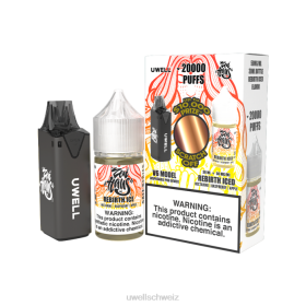 Uwell Online Shop - UWELL V6 Einweggerät + Daddy's Vapor 30 ml Saft – Kollaborationspaket clr: schwarz/flv: rebirth eisgekühlt 50 mg N02L221