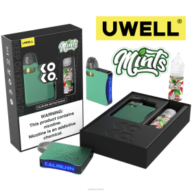 Uwell Schweiz - UWELL CALIBURN AK3 Kit + A3S 0,8 Ohm Pods (x2) + Daddy's Vapor 10 ml Salze 50 mg crl: cyan/flv: pfefferminze 50 mg N02L242