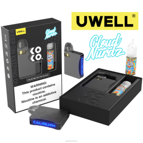 Uwell Vape Kaufen - UWELL CALIBURN AK3 Kit + A3S 0,8 Ohm Pods (x2) + Daddy's Vapor 10 ml Salze 50 mg crl: grau/flv: blauer himbeerpfirsich N02L247