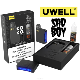 Uwell Vape Kaufen - UWELL CALIBURN AK3 Kit + A3S 0,8 Ohm Pods (x2) + Daddy's Vapor 10 ml Salze 50 mg crl: schwarz/flv: Kürbiskekse 50 mg N02L239