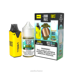 Uwell Vape Kaufen - UWELL V6 Einweggerät + Daddy's Vapor 30 ml Saft – Kollaborationspaket clr: gelb/flv: arctic cool mint 50 mg N02L215