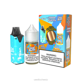 Uwell Zürich - UWELL V6 Einweggerät + Daddy's Vapor 30 ml Saft – Kollaborationspaket clr: blau/flv: blauer himbeerpfirsich 50 mg N02L203