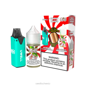 Uwell Zürich - UWELL V6 Einweggerät + Daddy's Vapor 30 ml Saft – Kollaborationspaket clr: cyan/flv: pfefferminze 50 mg N02L211